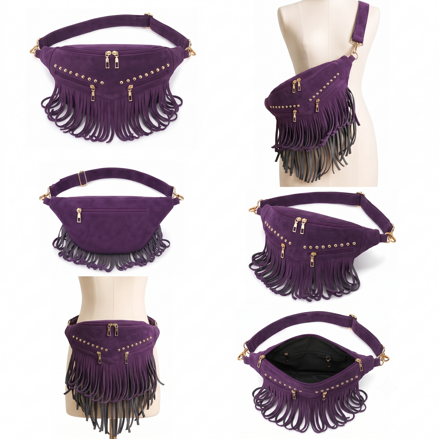 Kalira – Suede Fringe Waist Bag