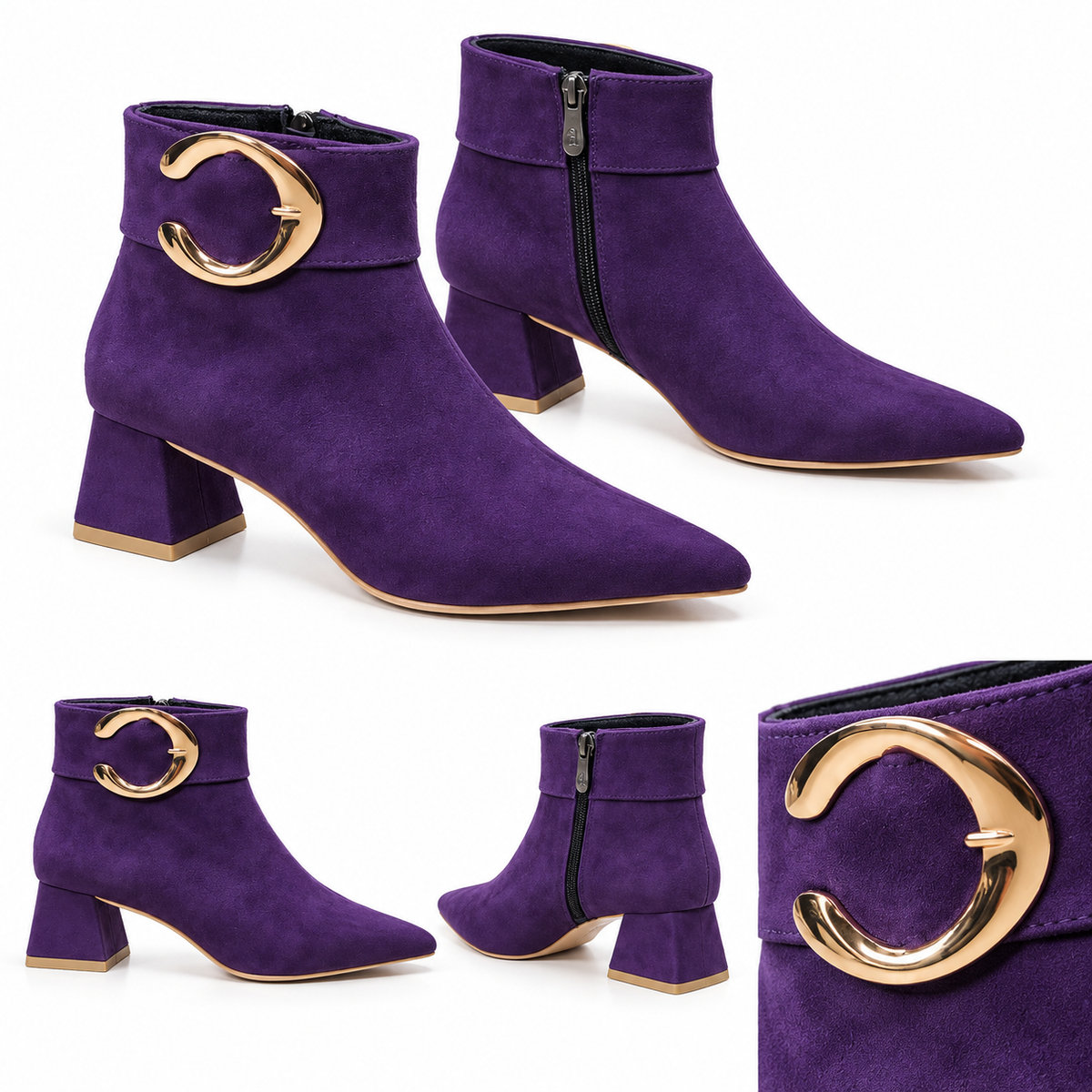 Catalina – Statement Buckle Ankle Boots