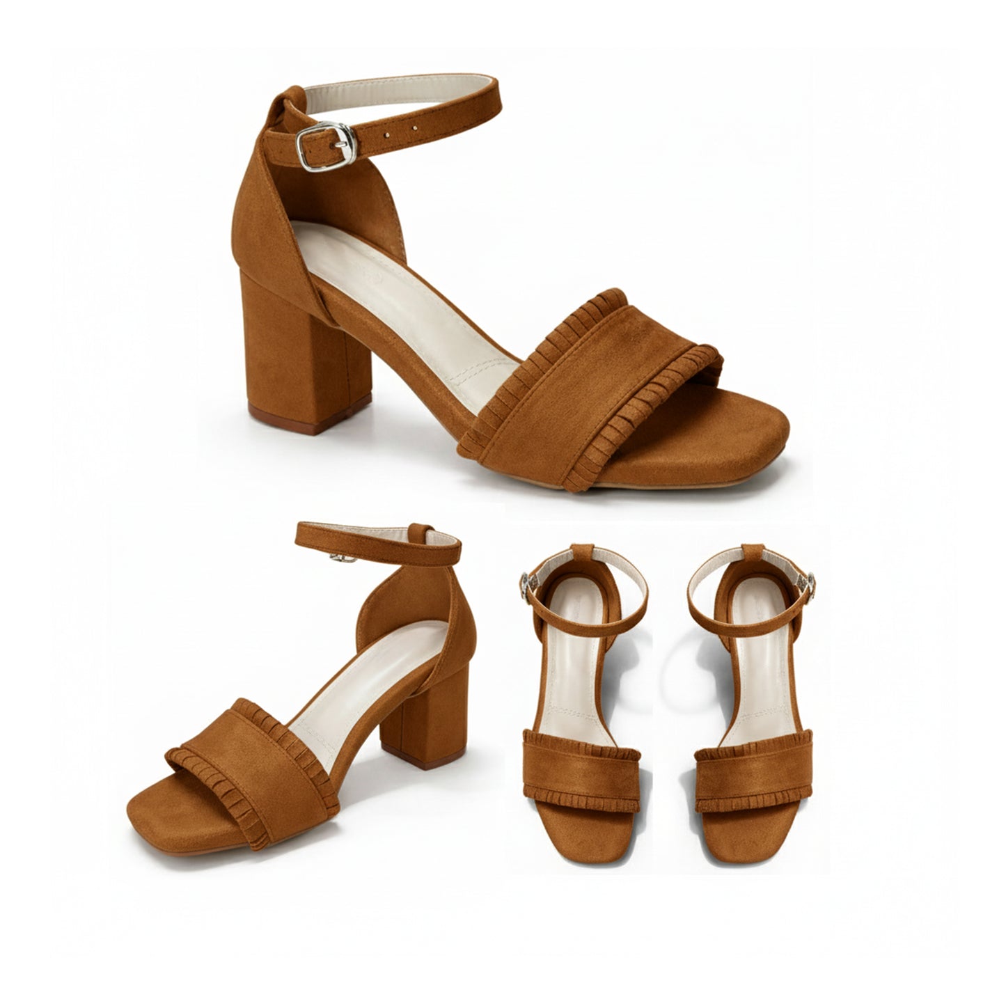 Velune – Suede Ruffle Sandal