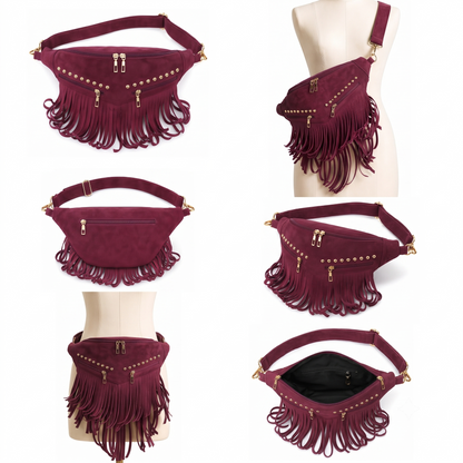 Kalira – Suede Fringe Waist Bag