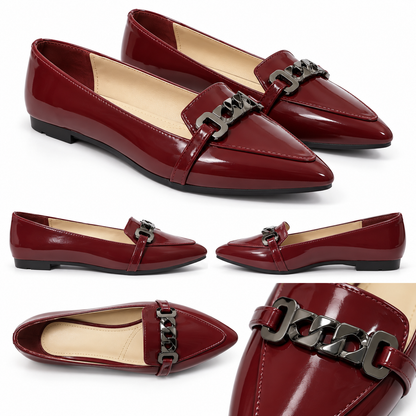 Marbella – Chain Pointed Flats