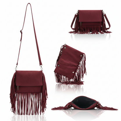 Juno – Suede Fringe Crossbody