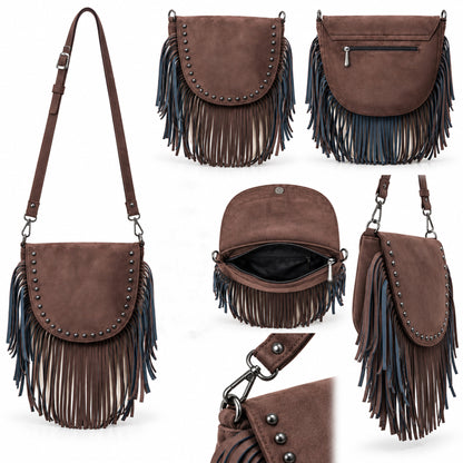 Ira – Suede Fringe Crossbody
