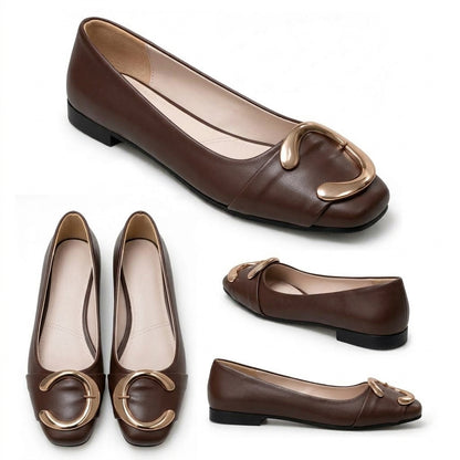 Calyra – Gold Accent Flats