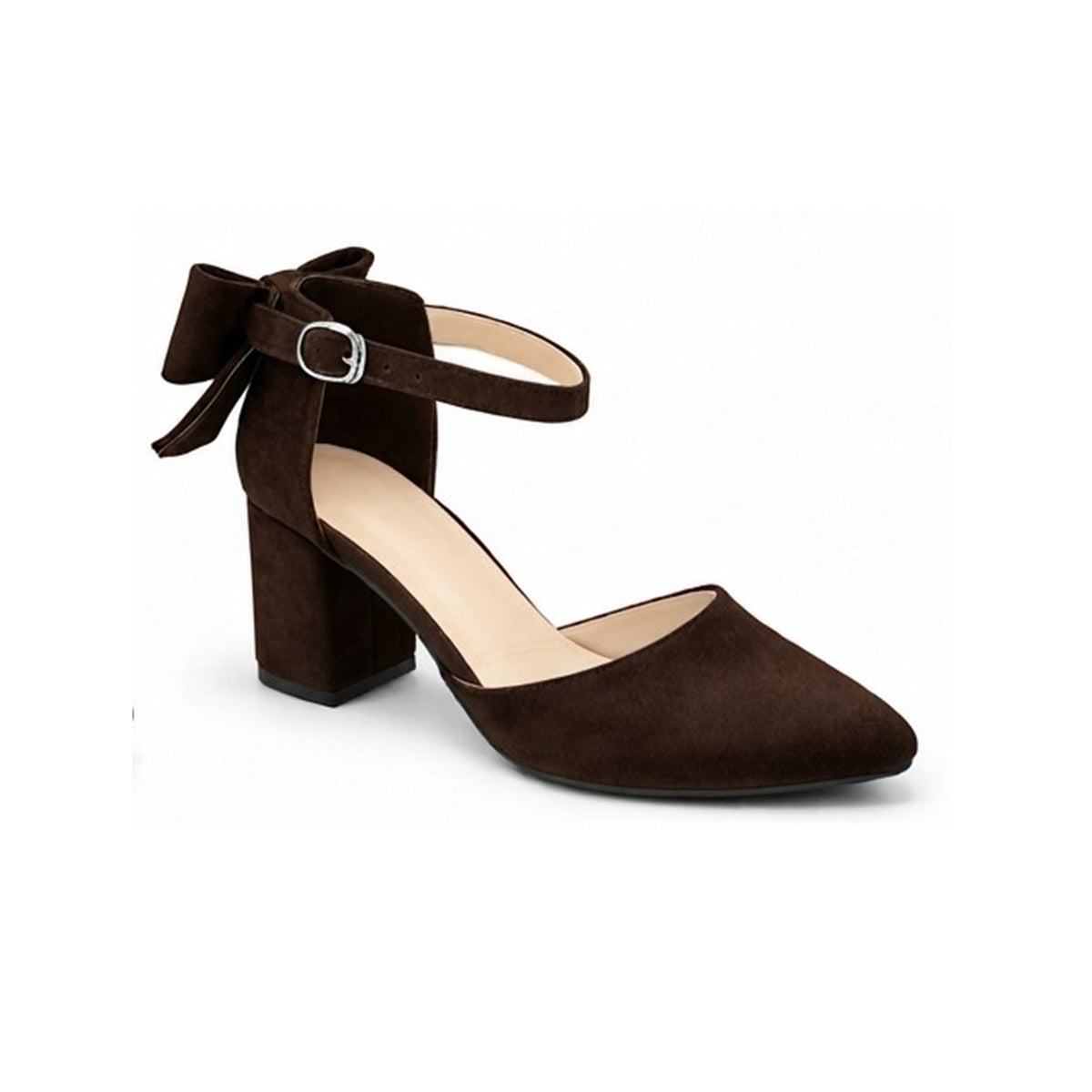 Ruby – Suede Bow Mid Heel