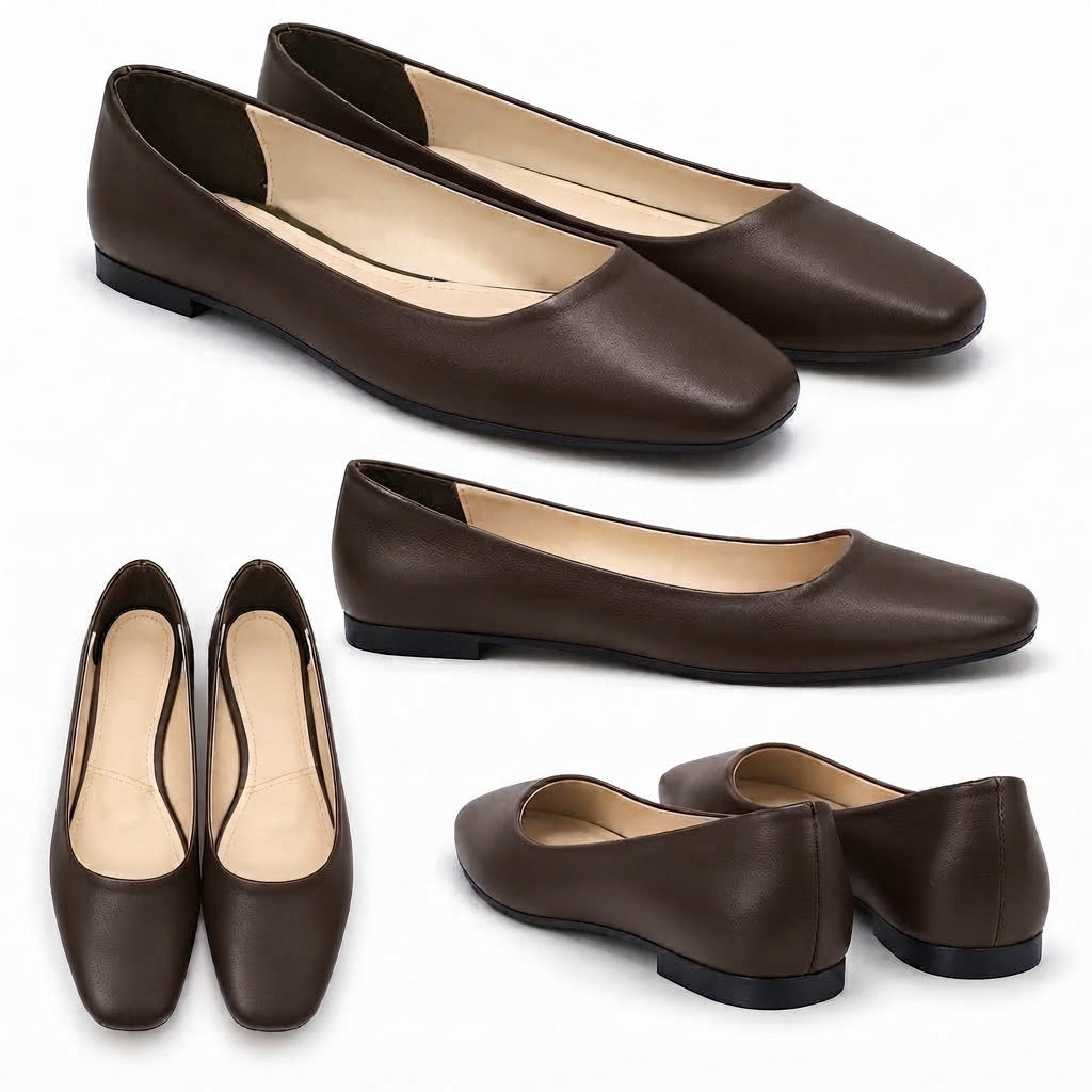Lora – Square Toe Flat