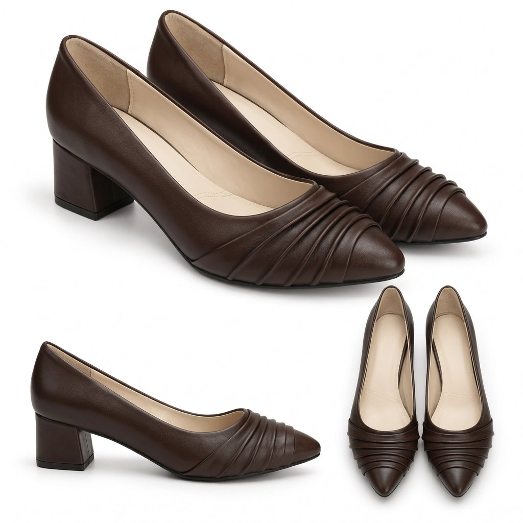 Kavya – Pleated Low Heel