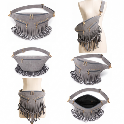 Kalira – Suede Fringe Waist Bag