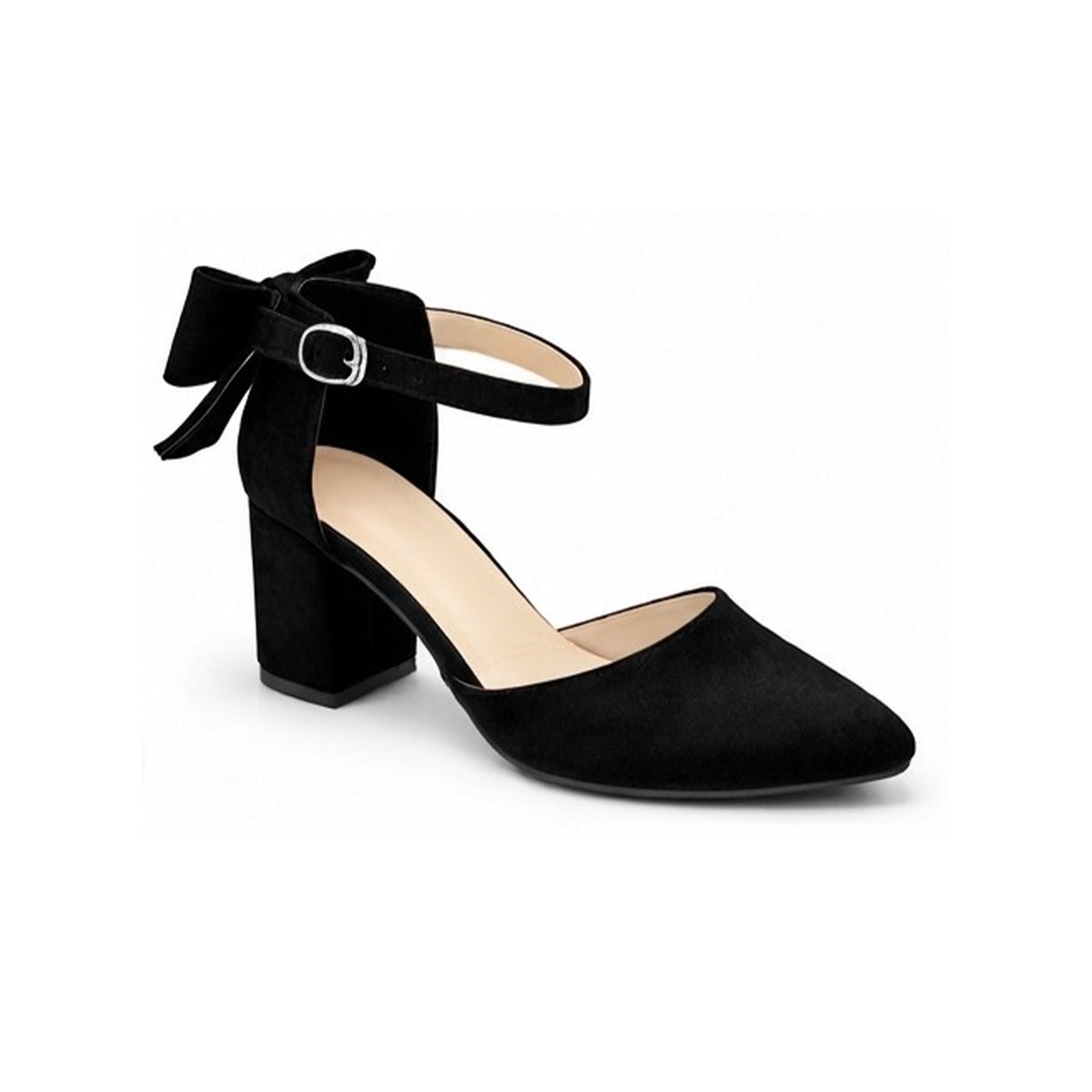 Ruby – Suede Bow Mid Heel