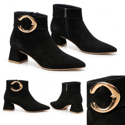 Catalina – Statement Buckle Ankle Boots
