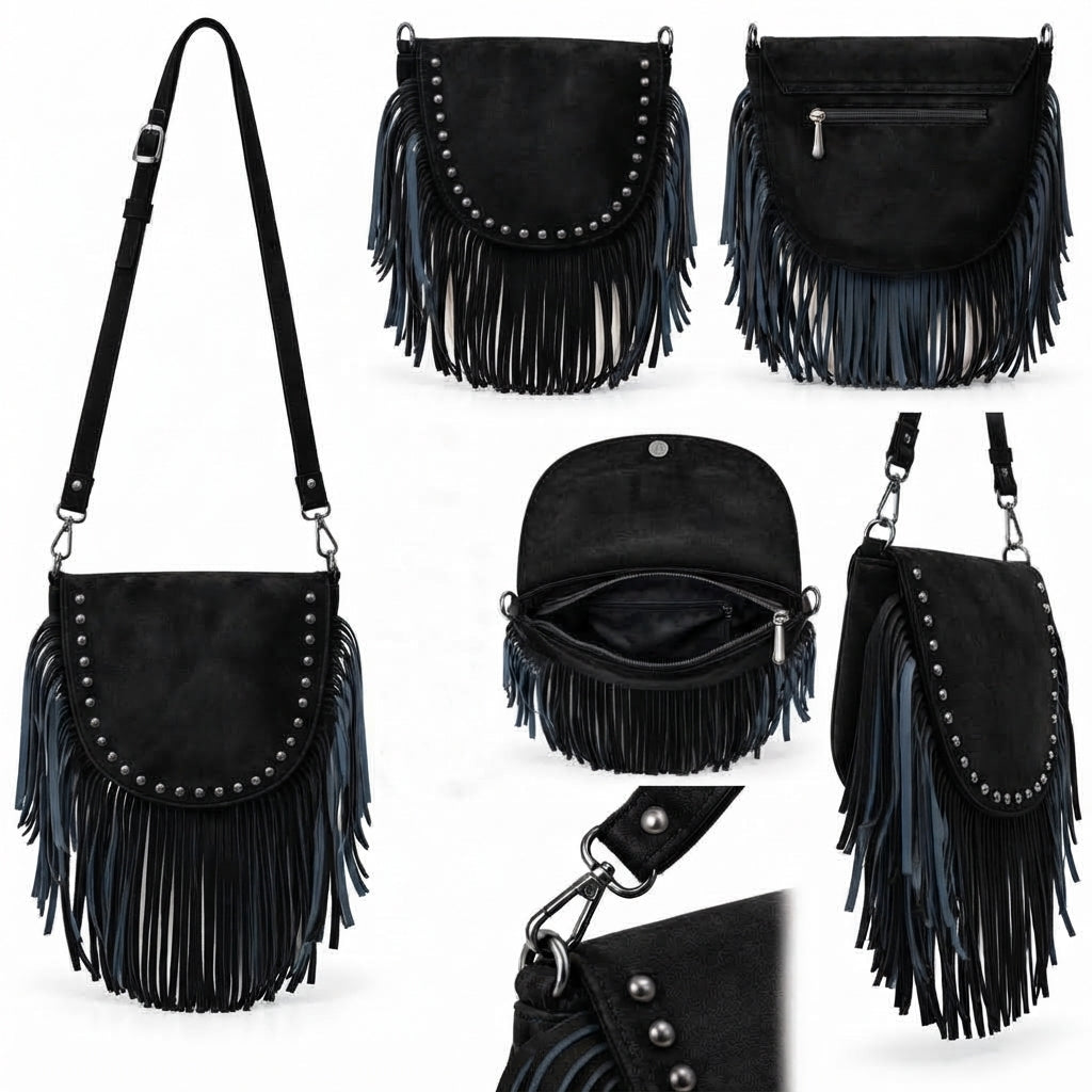 Ira – Suede Fringe Crossbody