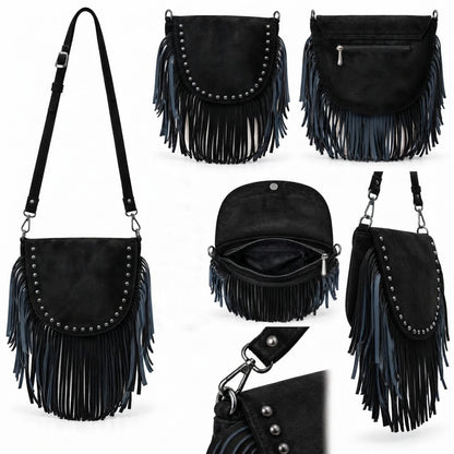 Ira – Suede Fringe Crossbody