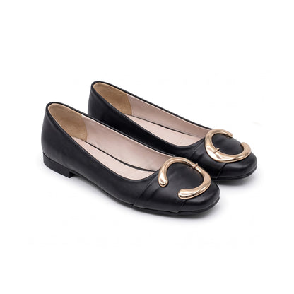 Calyra – Gold Accent Flats