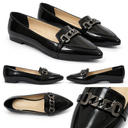 Marbella – Chain Pointed Flats