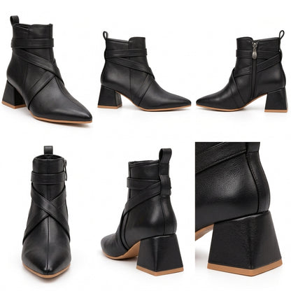 Santorini – Cross Strap Ankle Boots