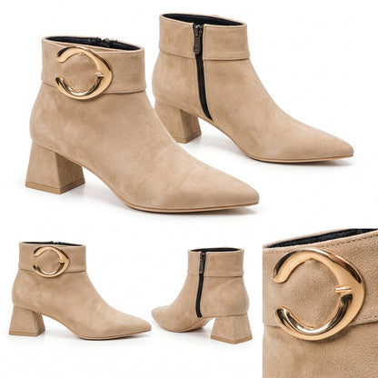 Catalina – Statement Buckle Ankle Boots