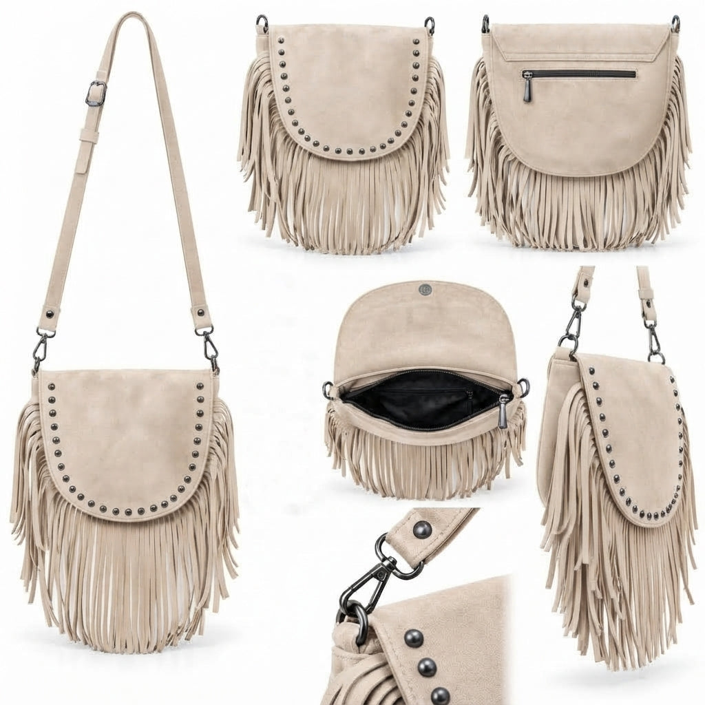 Ira – Suede Fringe Crossbody
