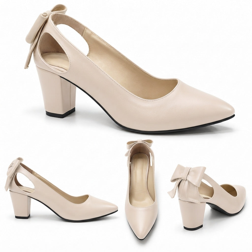Anaya – Bow Mid Heel