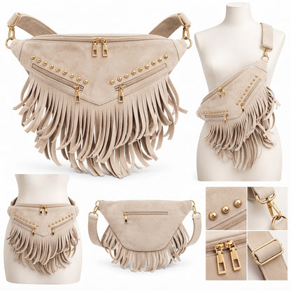 Kalira – Suede Fringe Waist Bag