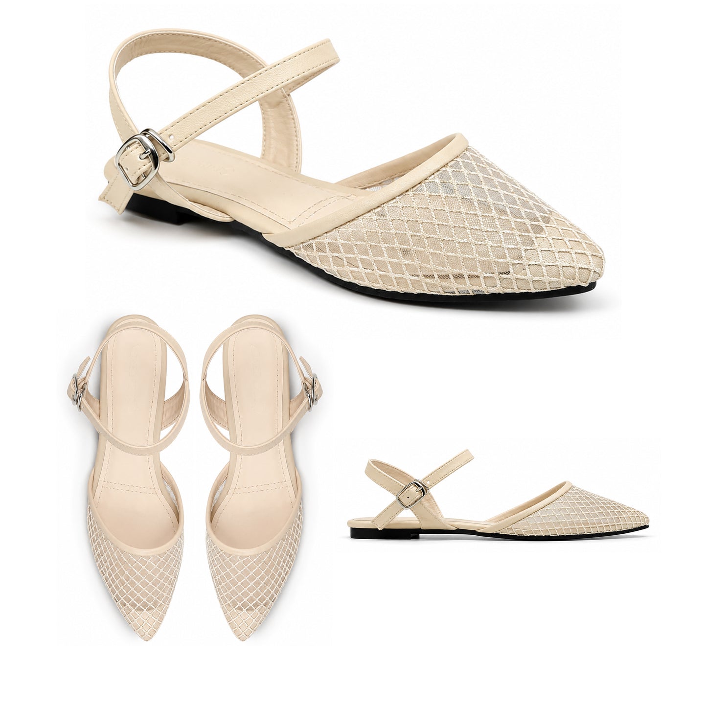 Avery – Mesh Slingback Flats