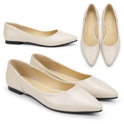 Zavia – Croc Pointed Flats