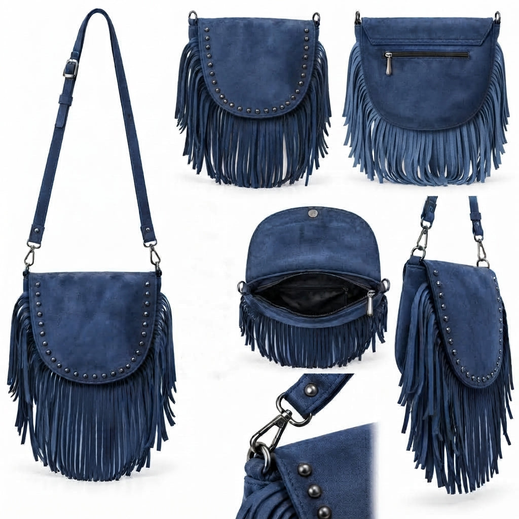 Ira – Suede Fringe Crossbody