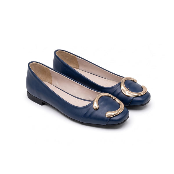 Calyra – Gold Accent Flats