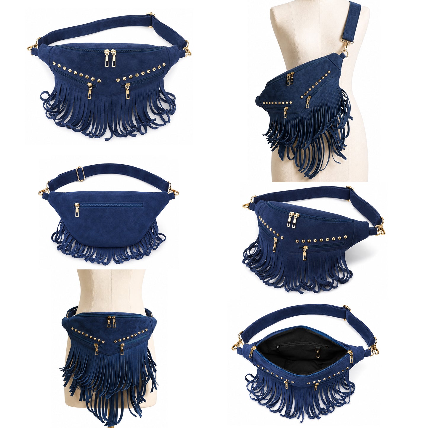 Kalira – Suede Fringe Waist Bag