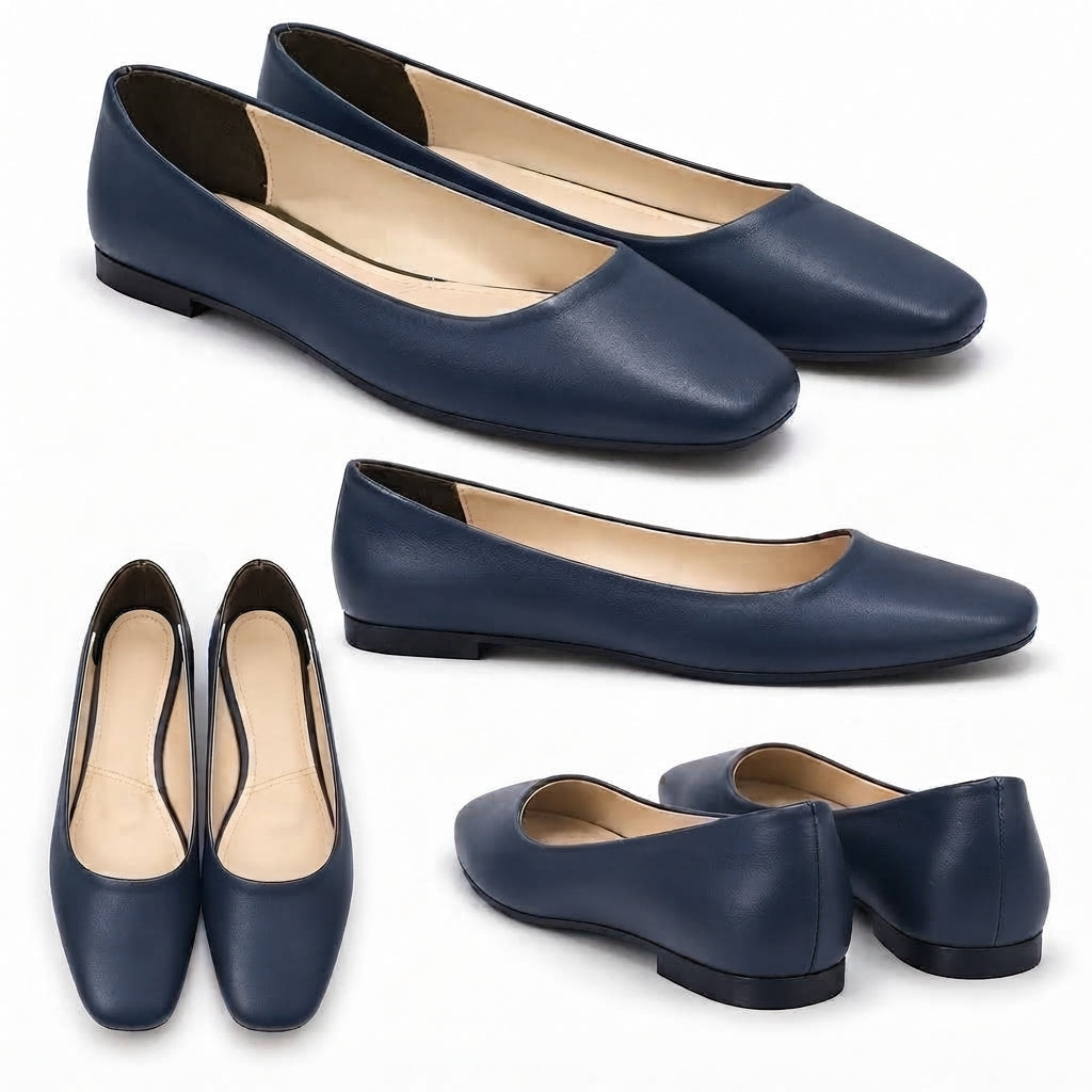 Lora – Square Toe Flat