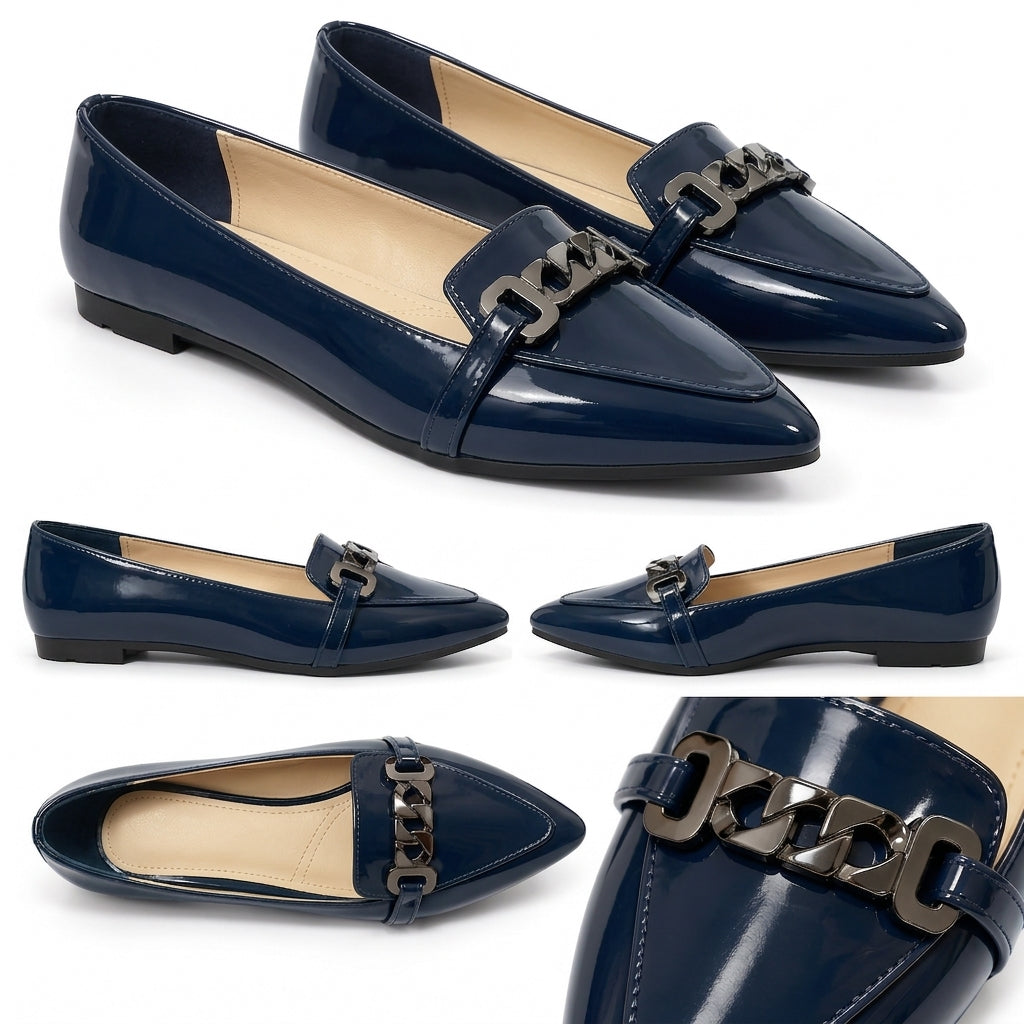 Marbella – Chain Pointed Flats