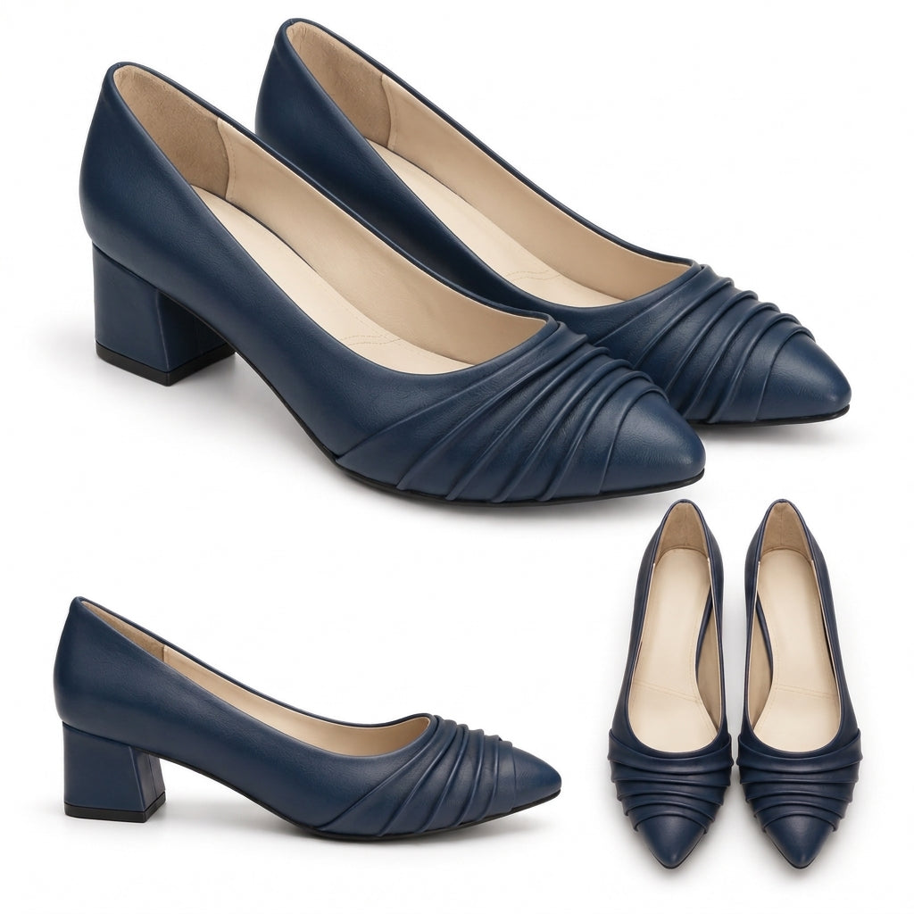 Kavya – Pleated Low Heel