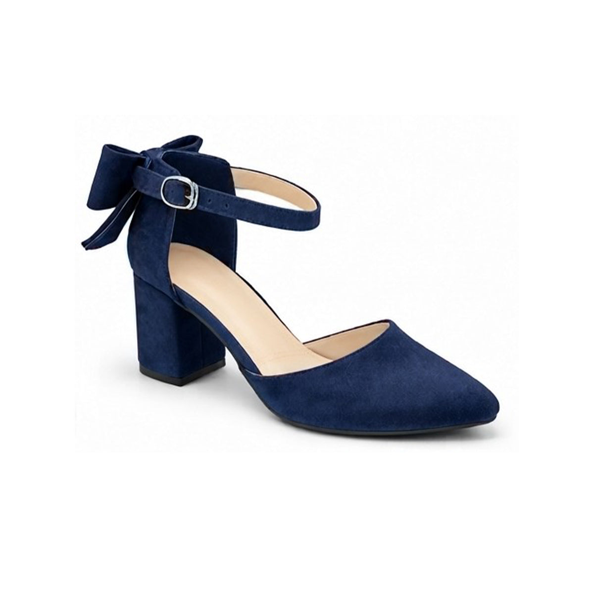 Ruby – Suede Bow Mid Heel