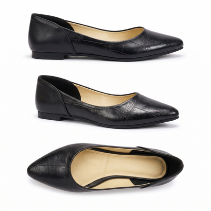 Zavia – Croc Pointed Flats