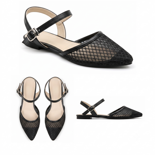 Avery – Mesh Slingback Flats