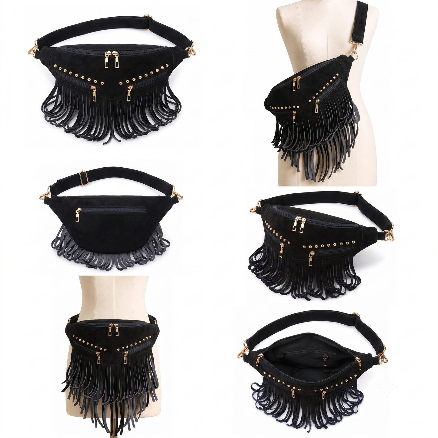 Kalira – Suede Fringe Waist Bag