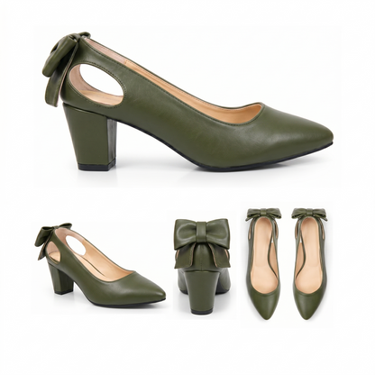 Anaya – Bow Mid Heel