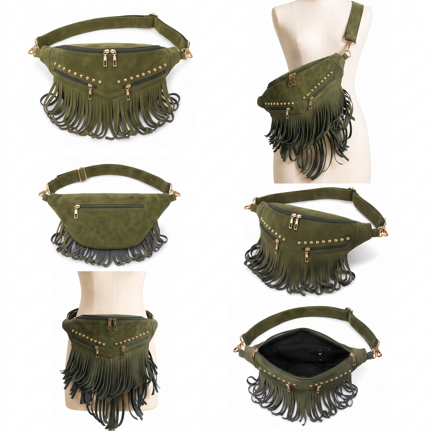 Kalira – Suede Fringe Waist Bag