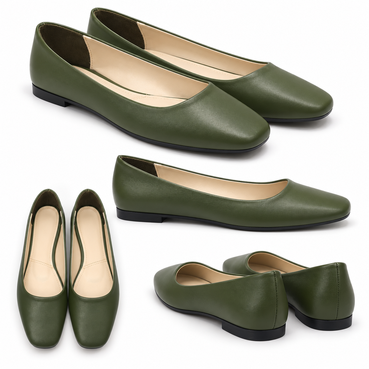 Lora – Square Toe Flat