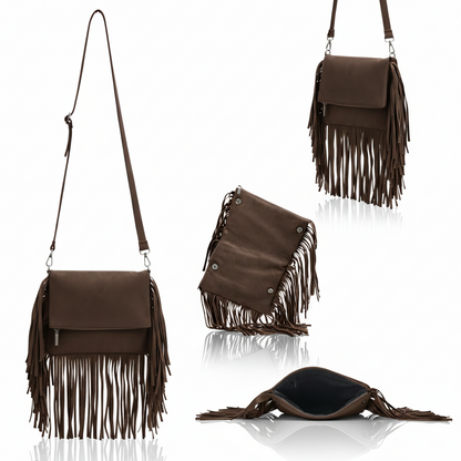 Juno – Suede Fringe Crossbody