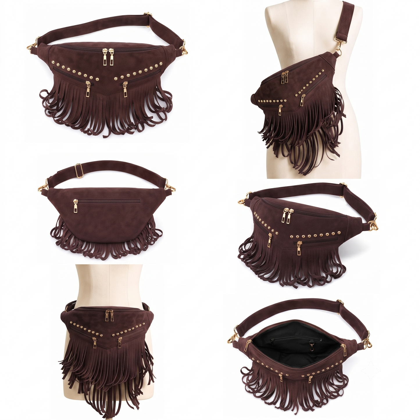 Kalira – Suede Fringe Waist Bag